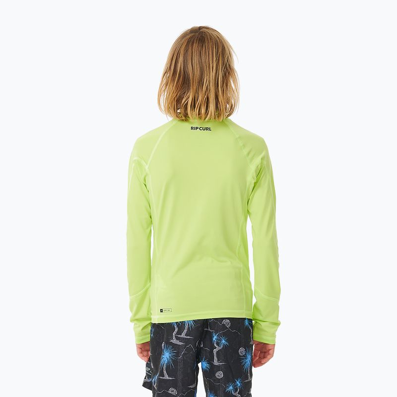 Rip Curl Brand Wave UPF Rash Vest детска плувна жилетка с дълъг ръкав lime 3