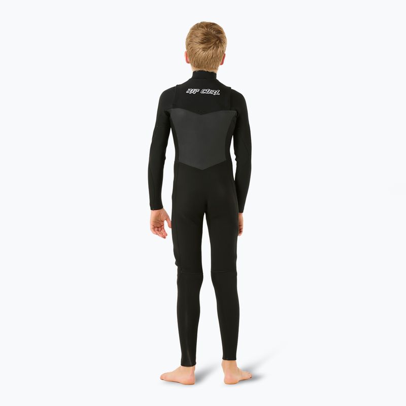 Rip Curl Dawn Patrol 4/3 mm Chest Zip детска пяна за плуване черна 2