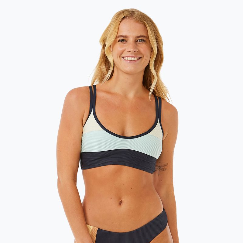 Горнище на бански костюм Rip Curl Block Party Spliced Crop navy 4