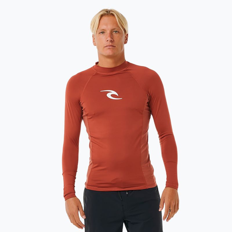 Мъжка блуза за плуване с дълъг ръкав Rip Curl Waves Upf Perf L/S red