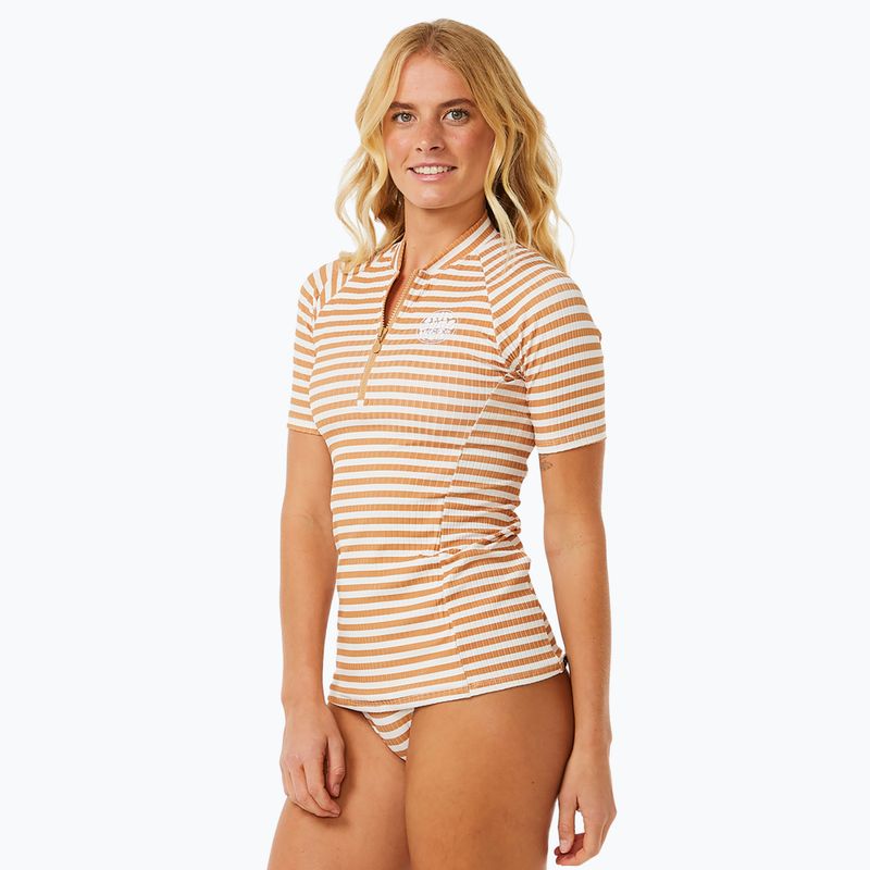 Дамска тениска за плуване Rip Curl Premium Surf Upf S/S light brown 3