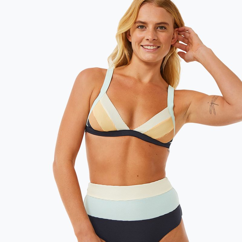 Горнище на бански костюм Rip Curl Block Party Spliced Fixed Tri navy 5
