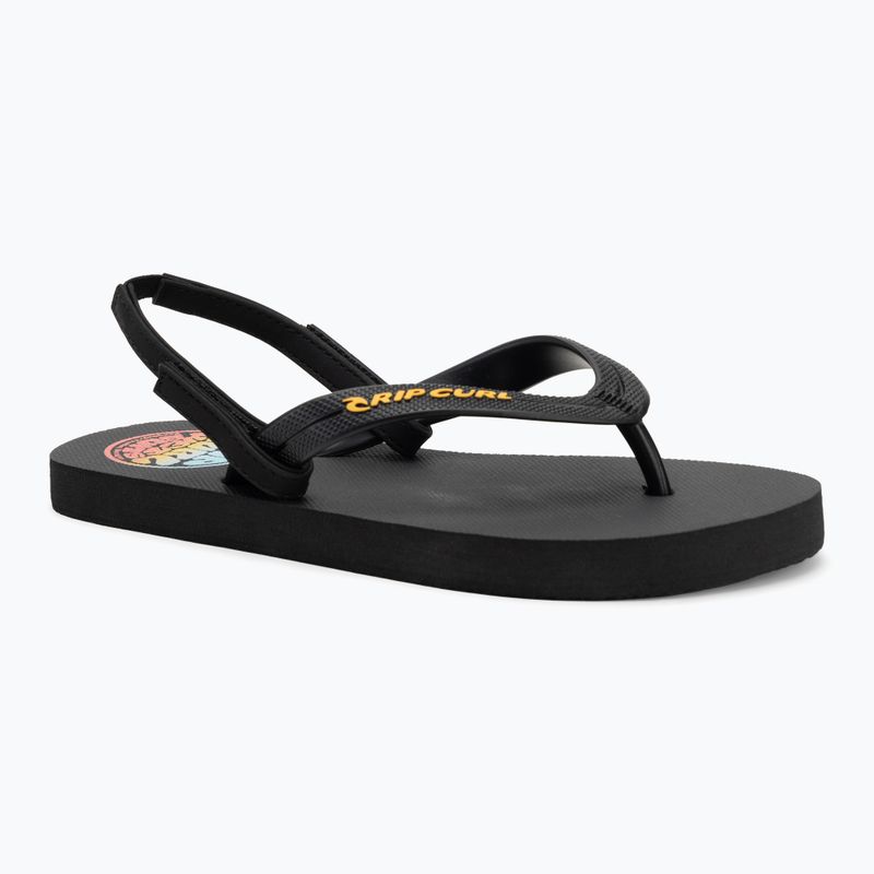 Детски джапанки Rip Curl Wetty Fade Bloom, измити, черни