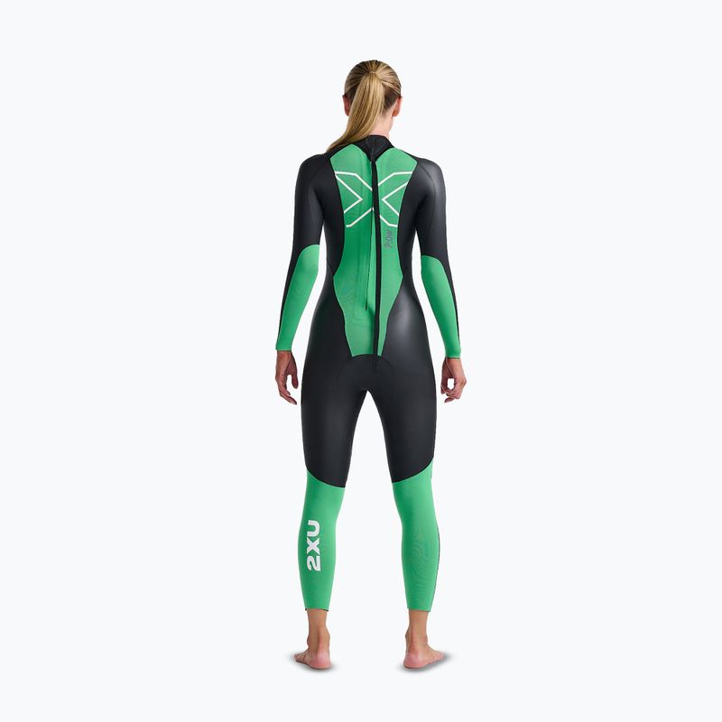 Дамски неопренов костюм за триатлон 2XU Propel Openwater black/bright green 2