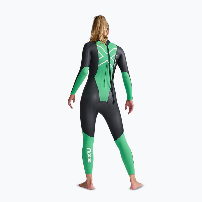 Дамски неопренов костюм за триатлон 2XU Propel Openwater black/bright green 4