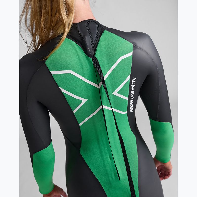 Дамски неопренов костюм за триатлон 2XU Propel Openwater black/bright green 7