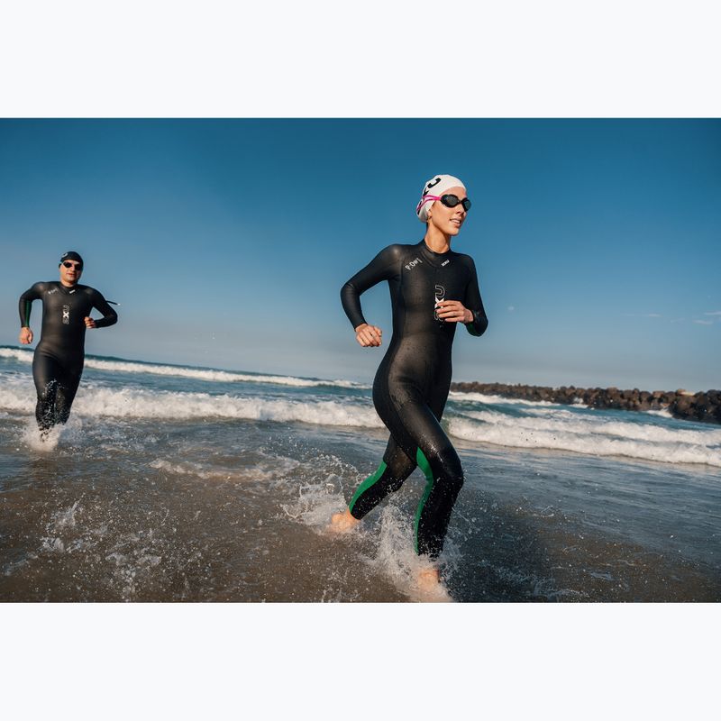 Дамски неопренов костюм за триатлон 2XU Propel Openwater black/bright green 11