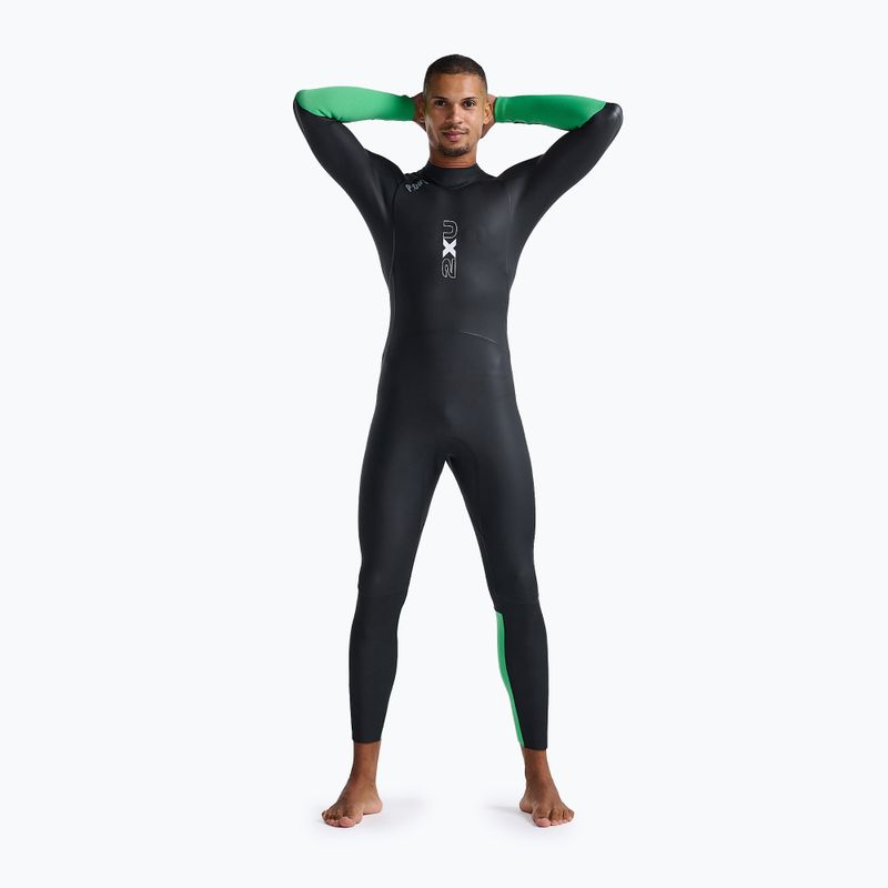 Мъжки спортен костюм за триатлон 2XU Propel Openwater black/bright green 3