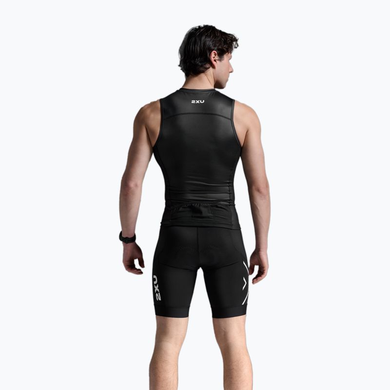 Мъжки потник за колоездене 2XU Core Tri Tank black/white 2