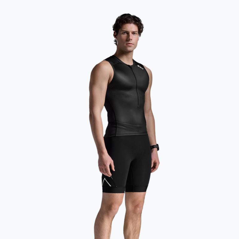 Мъжки потник за колоездене 2XU Core Tri Tank black/white 3