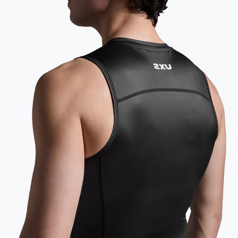 Мъжки потник за колоездене 2XU Core Tri Tank black/white 6
