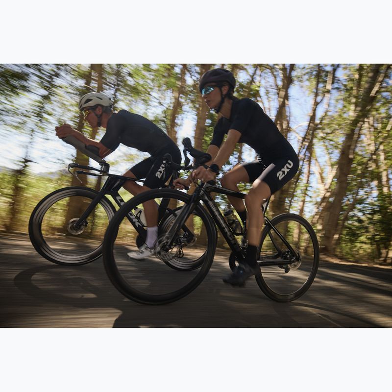 Дамски гащеризон за триатлон 2XU Aero Hex Sleeved black/white 10