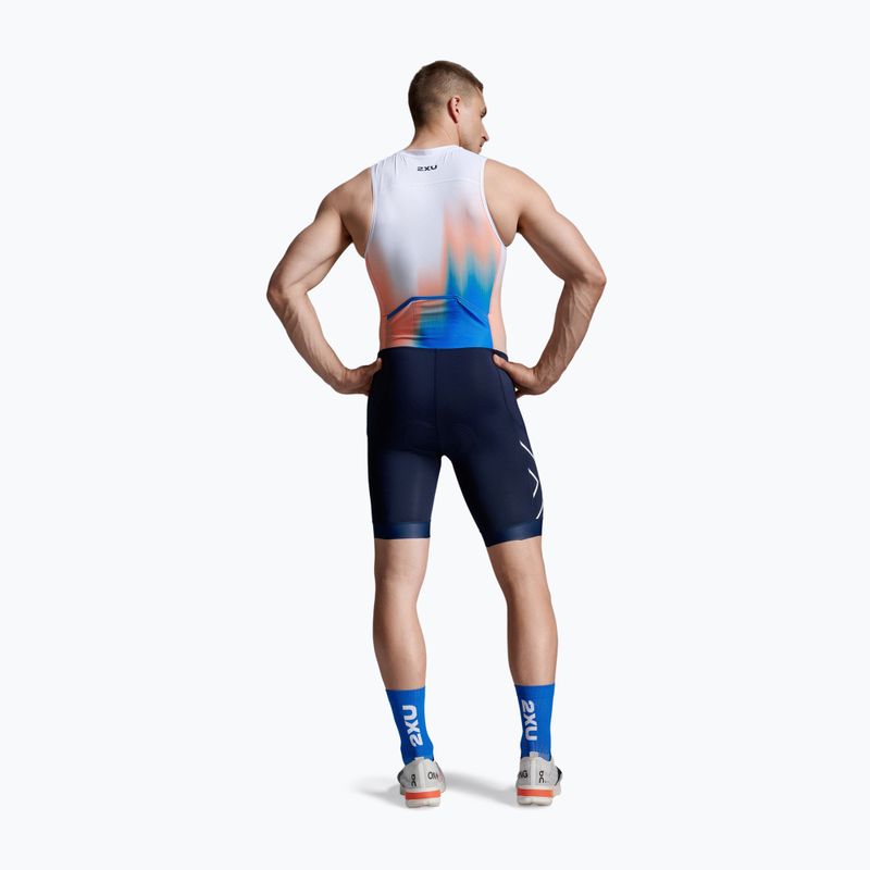 Мъжки гащеризон за триатлон 2XU Core nebula blaze/midnight 3