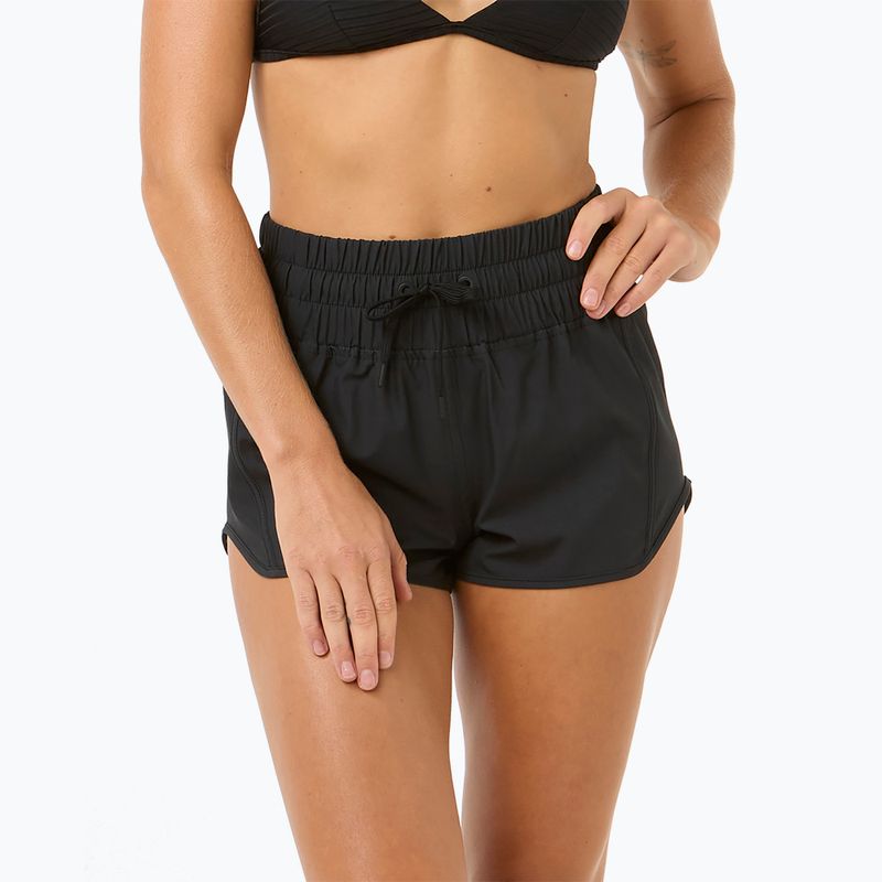 Дамски къси панталони за плуване Rip Curl Retro Volley с висока талия 3", черни 5