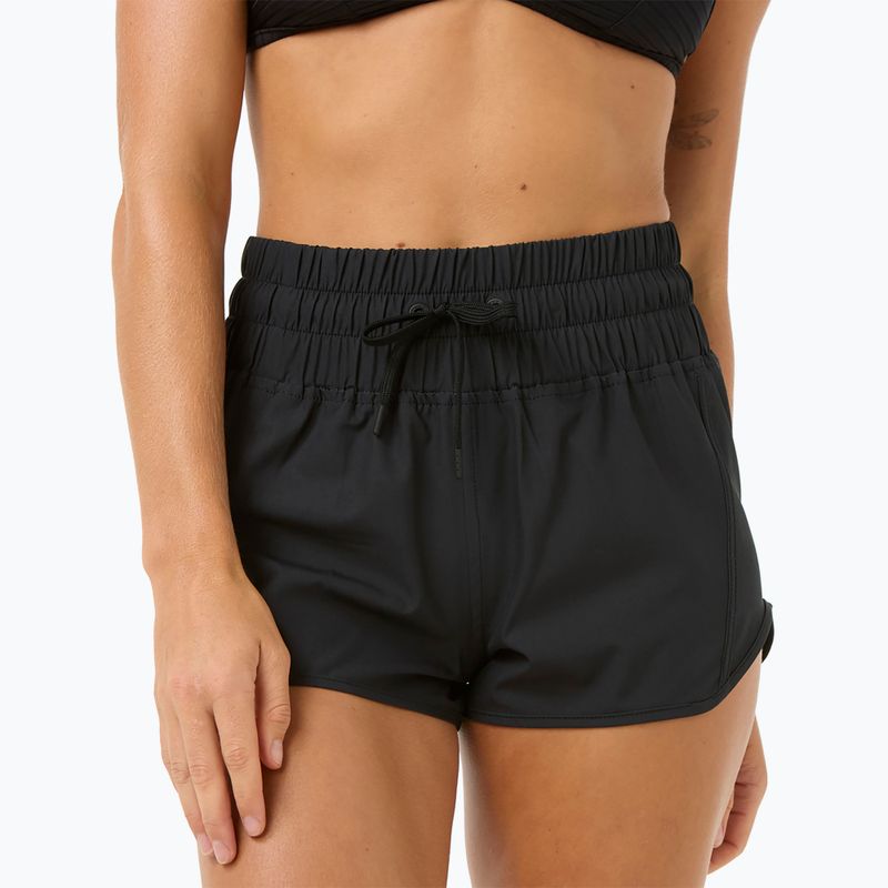Дамски къси панталони за плуване Rip Curl Retro Volley с висока талия 3", черни 7