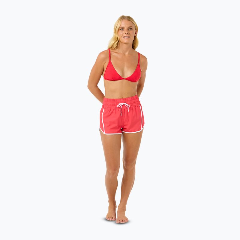 Дамски къси панталони за плуване Rip Curl Retro Volley 3" с висока талия, червен хибискус 2