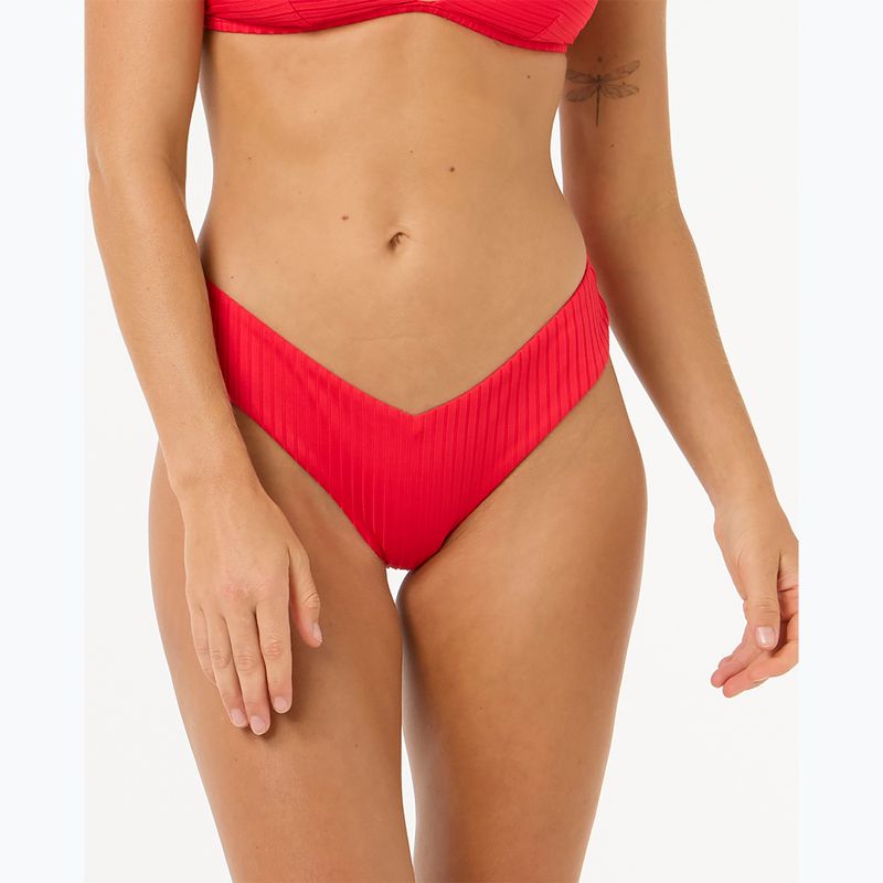 Rip Curl Premium Surf Skimpy Hipster долнище на бански костюм хибискус червено 4