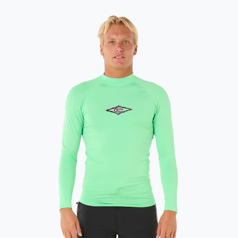 Rip Curl Raw Energy UPF Performance мъжки бански с дълъг ръкав, неоново зелен