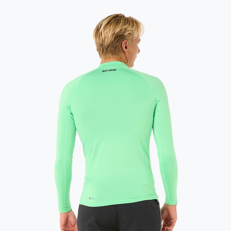 Rip Curl Raw Energy UPF Performance мъжки бански с дълъг ръкав, неоново зелен 3