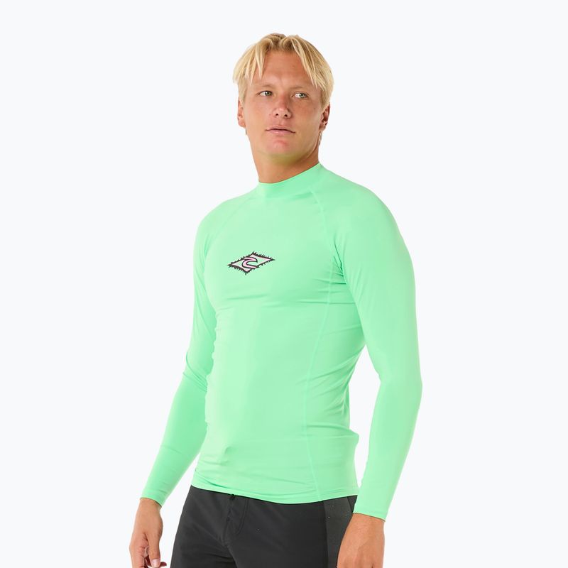 Rip Curl Raw Energy UPF Performance мъжки бански с дълъг ръкав, неоново зелен 4
