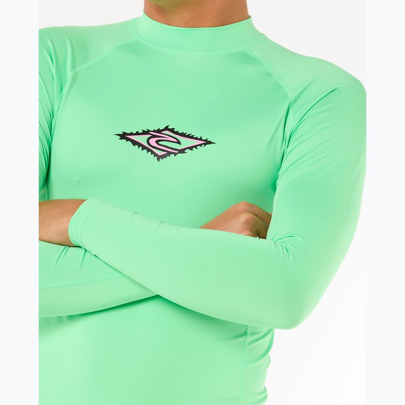 Rip Curl Raw Energy UPF Performance мъжки бански с дълъг ръкав, неоново зелен 5
