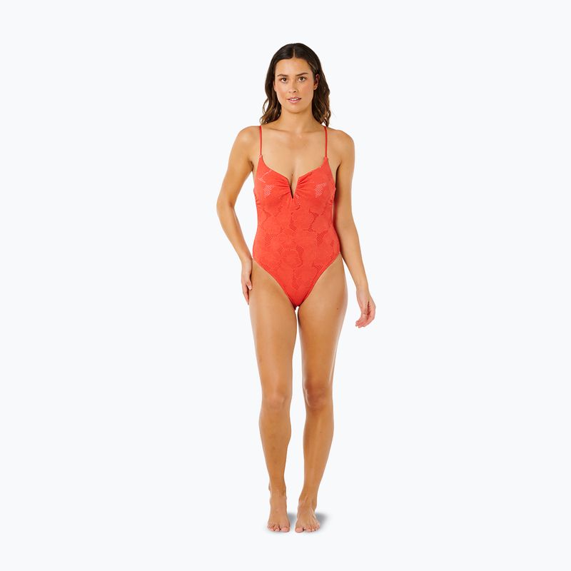 Дамски цял бански Rip Curl Oasis V Wire Multi Fit red 2