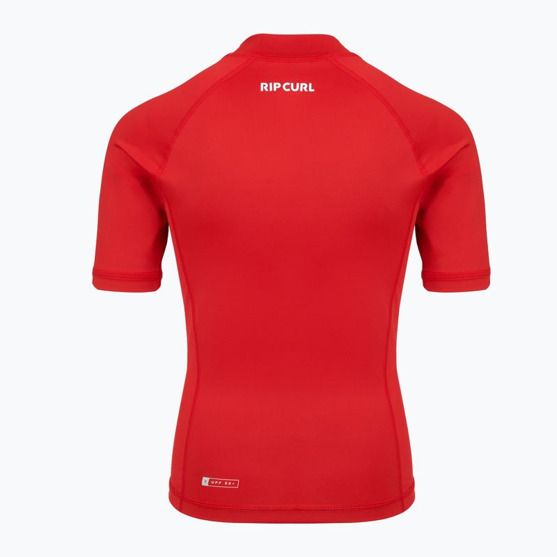 Детска тениска за плуване Rip Curl Waves Upf lava red 2