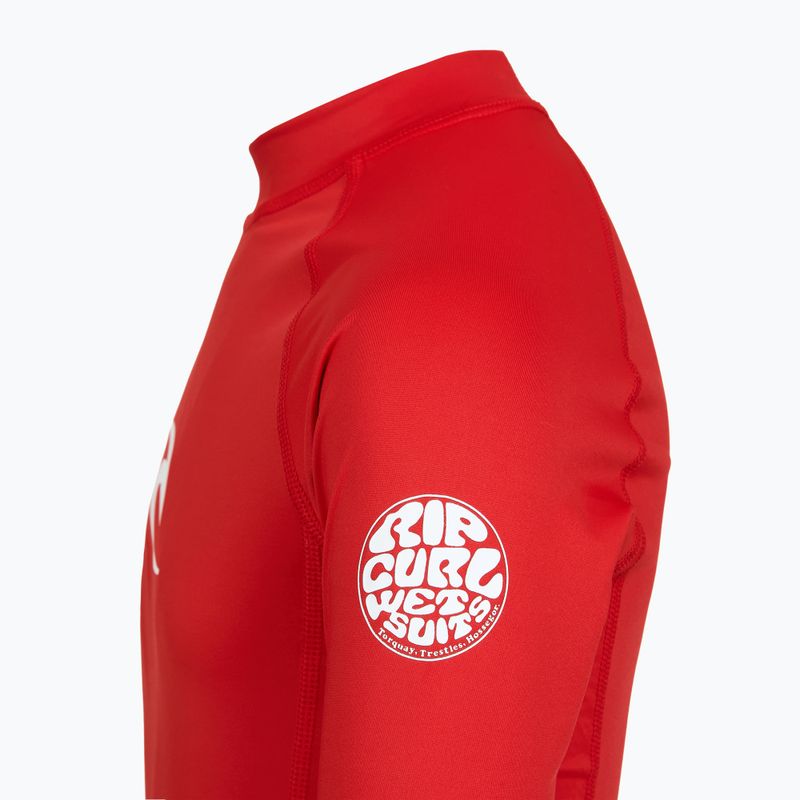Детска тениска за плуване Rip Curl Waves Upf lava red 5