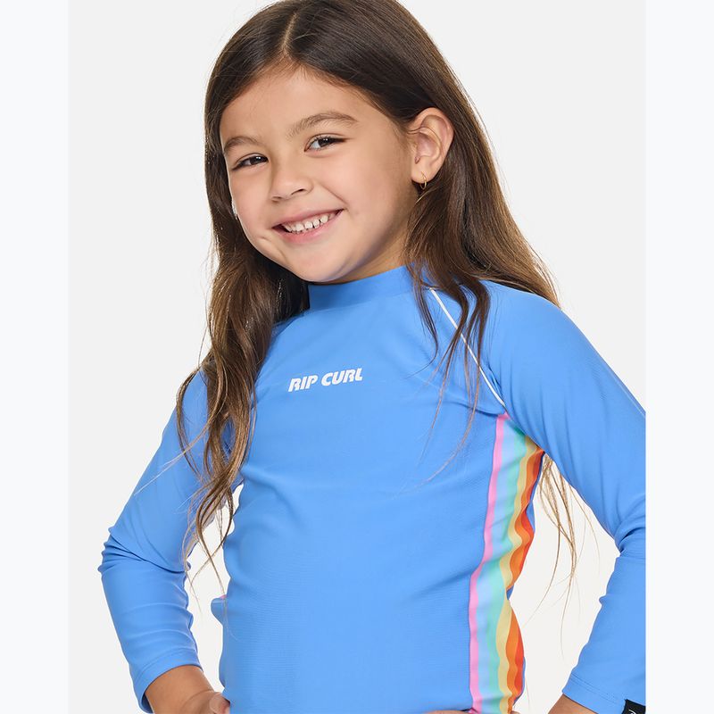 Детска тениска за плуване Rip Curl Sunshine Revival Rashie cornflower blue 9