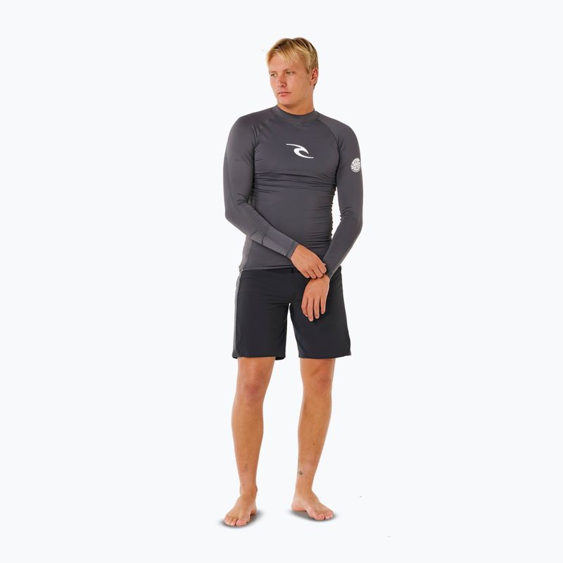 Мъжка блуза с дълъг ръкав за плуване Rip Curl Waves Upf Perf charcoal grey 2
