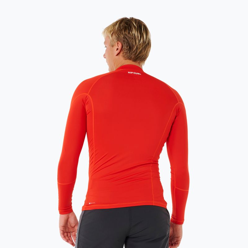 Мъжка блуза с дълъг ръкав за плуване Rip Curl Waves Upf Perf lava red 3