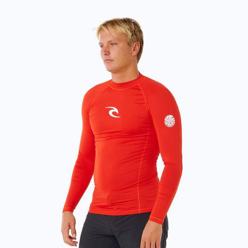 Мъжка блуза с дълъг ръкав за плуване Rip Curl Waves Upf Perf lava red 4