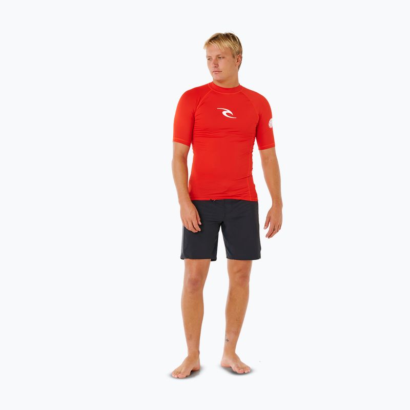 Мъжка тениска за плуване Rip Curl Waves Upf Perf lava red 2