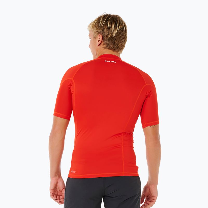 Мъжка тениска за плуване Rip Curl Waves Upf Perf lava red 3