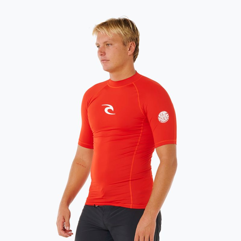 Мъжка тениска за плуване Rip Curl Waves Upf Perf lava red 4
