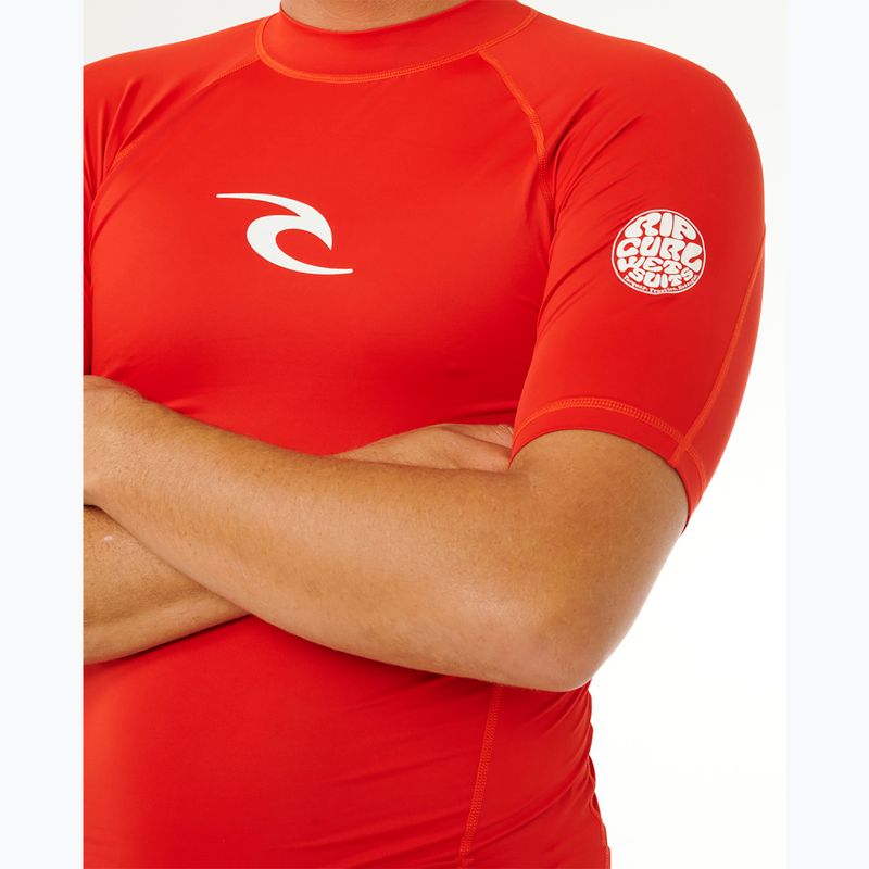 Мъжка тениска за плуване Rip Curl Waves Upf Perf lava red 6