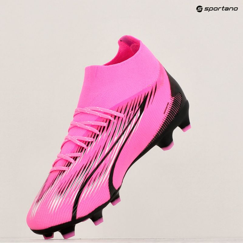 Детски футболни обувки PUMA Ultra Pro FG/AG Jr poison pink/puma white/puma black 10
