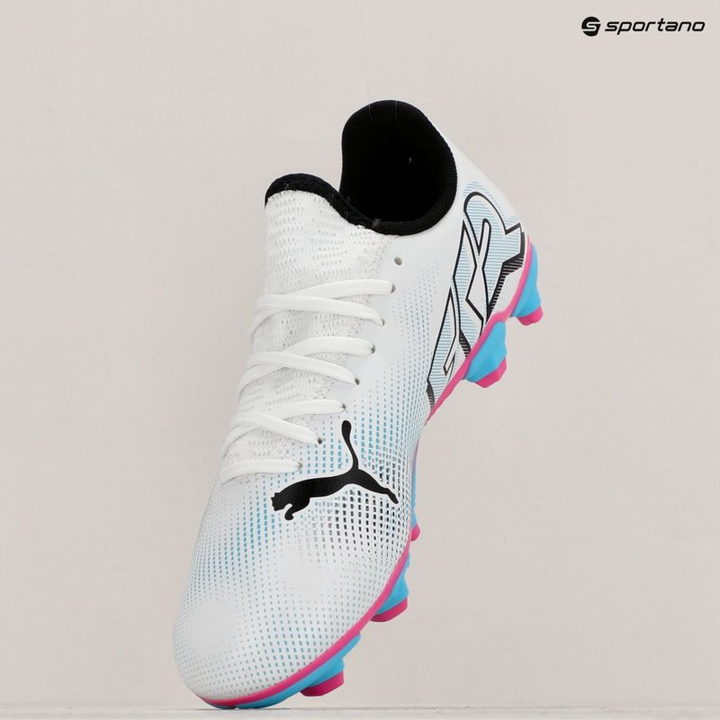 Детски футболни обувки PUMA Future 7 Play FG/AG puma white/puma black/poison pink 10