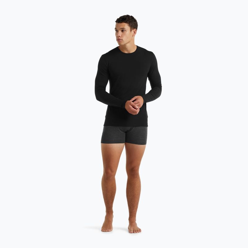 Дълъг ръкав термоактивен мъжки icebreaker Merino 150 Anatomica Crewe черен 2