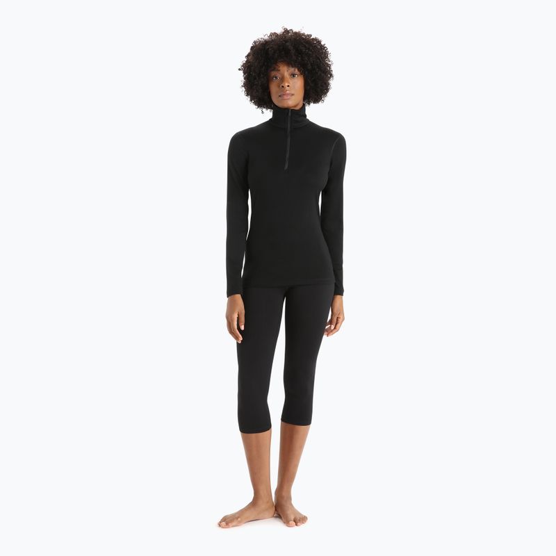 Дамска термоактивна блуза icebreaker 200 Oasis Half Zip black 2
