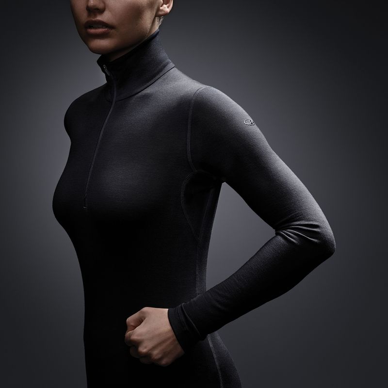 Дамска термоактивна блуза icebreaker 200 Oasis Half Zip black 9