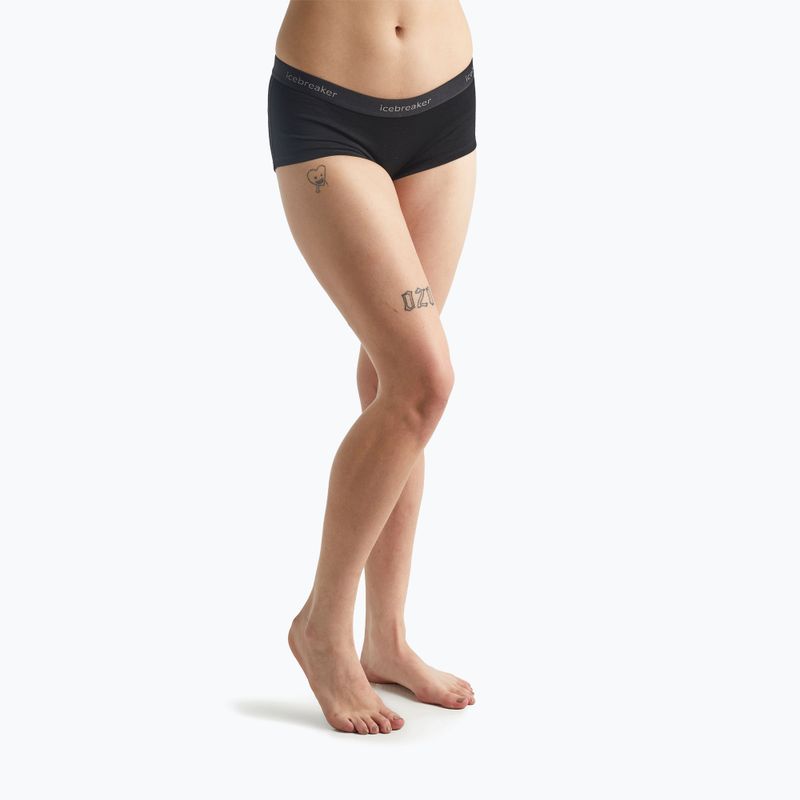 Дамски термобоксерки Icebreaker Merino 200 Oasis Boy Shorts black 2