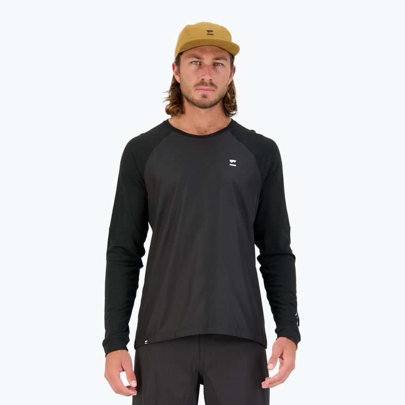 Мъжка колоездачна блуза с дълъг ръкав Mons Royale Tarn Merino Shift Wind Jersey black