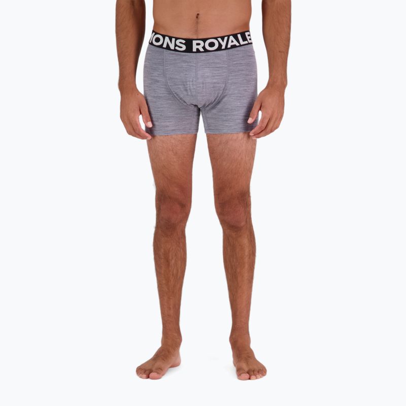 Мъжки термални боксерки Mons Royale Hold 'em Shorty Merino grey heather 3