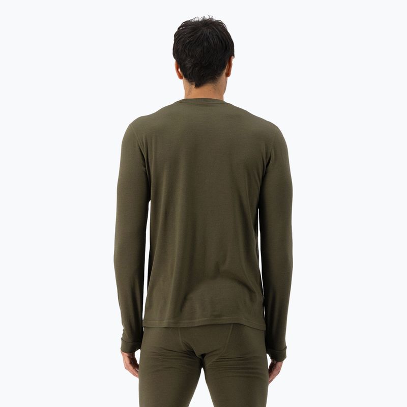 Мъжка термоблуза с дълъг ръкав Mons Royale Cascade Merino Base Layer dark olive 3