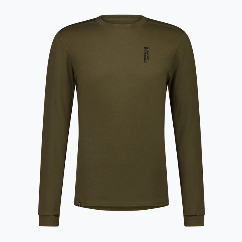 Мъжка термоблуза с дълъг ръкав Mons Royale Cascade Merino Base Layer dark olive 5