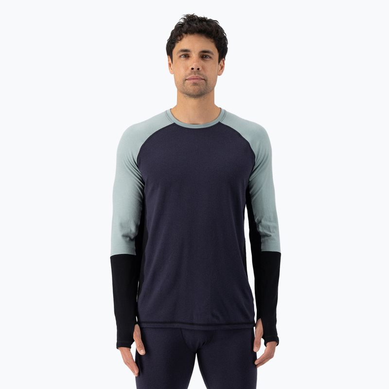 Мъжка термоблуза с дълъг ръкав Mons Royale Olympus Merino Base Layer dew/ 9 iron/ black