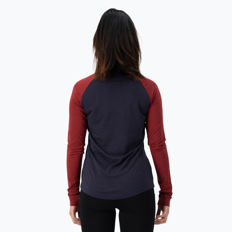 Дамска термоактивна блуза Mons Royale Icon Raglan cherry/ 9 iron 3