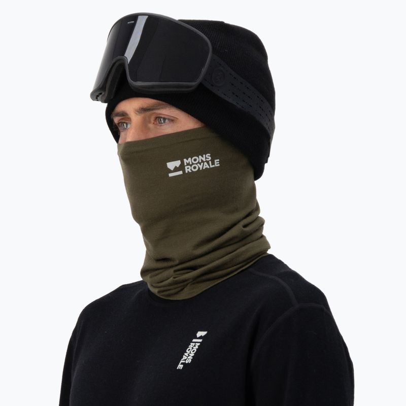 Шал-комин Mons Royale Daily Dose Merino dark olive 4