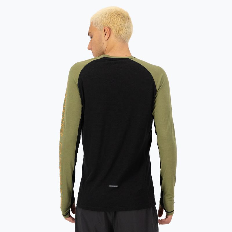 Мъжка термоактивна блуза Mons Royale Temple Merino fern/black 2